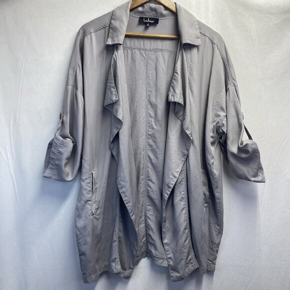 Lulus Jackets & Blazers - Lulus Lucky Break Oversized Cardigan Jacket Women XS Light Gray Side Pockets